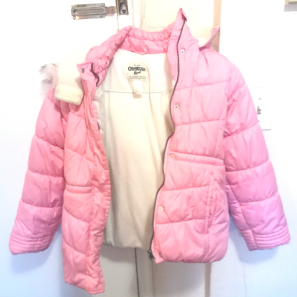 Girls puffer jacket with detachable hood